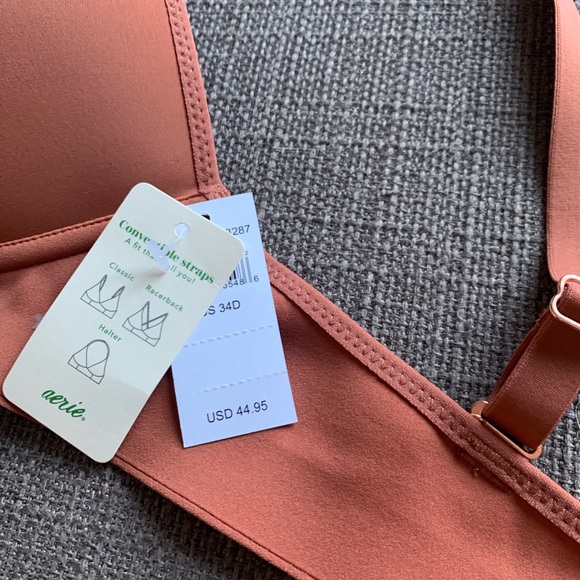 Aerie Real Me Wireless Bra in Terracotta color - Picture 3 of 4